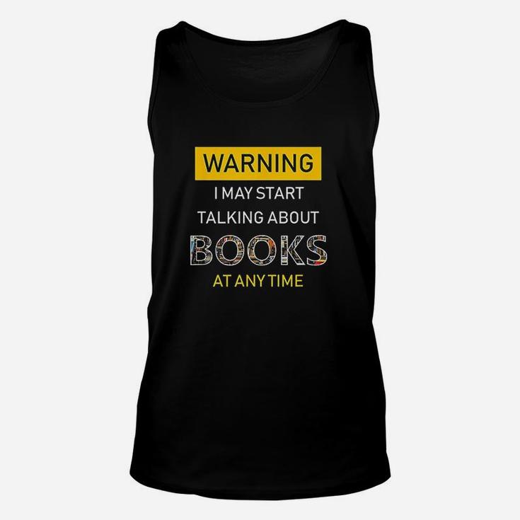 Bookworm Warning Funny Bookish Reading For Book Nerds Unisex Tank Top