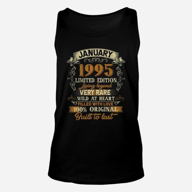 Born In January 1995 Vintage 26Th Birthday Gift 26 Yrs Old Unisex Tank Top