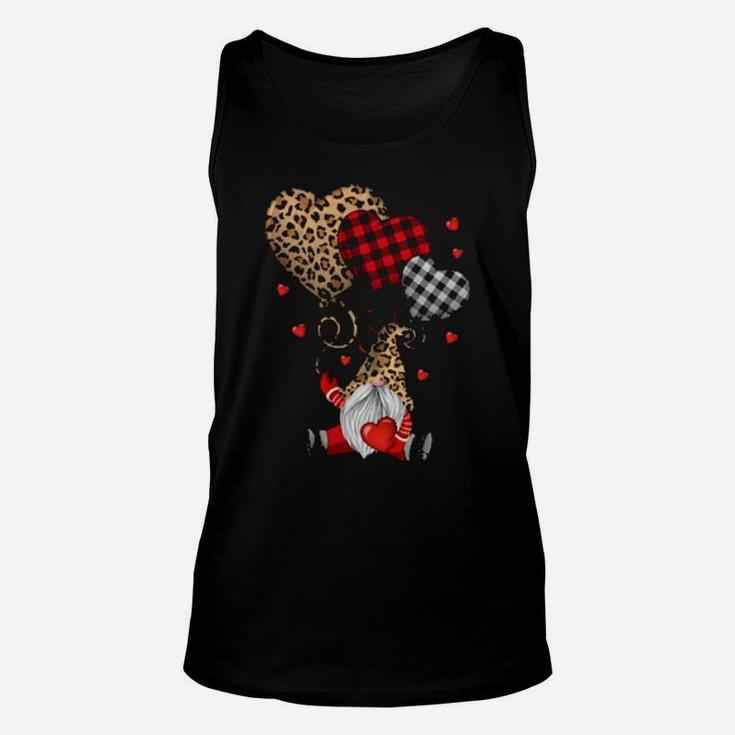 Buffalo Red Black Plaid And Leopard Hearts Valentine Day Unisex Tank Top