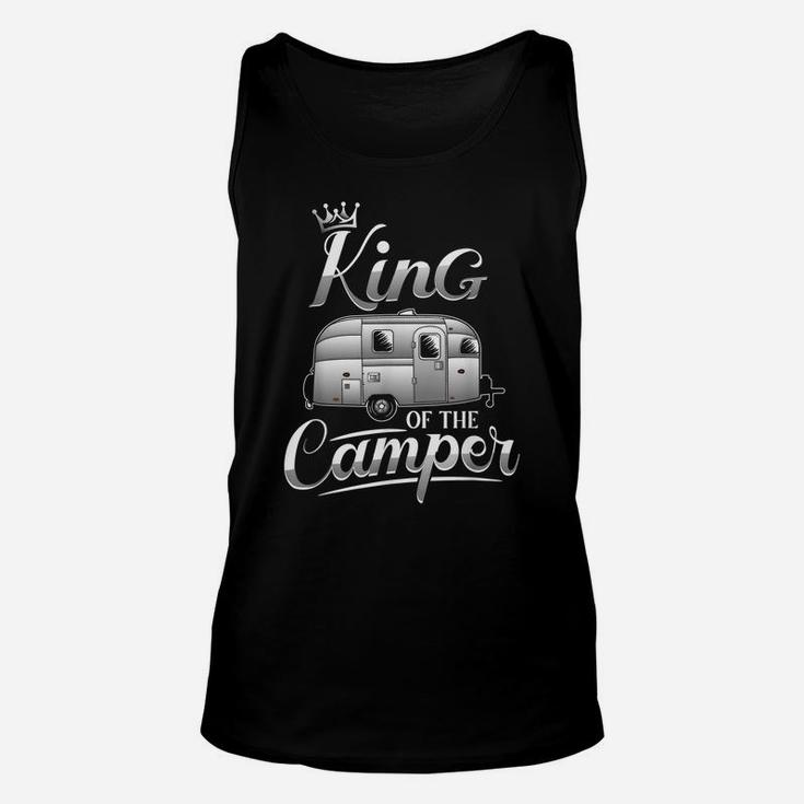 Camping Gifts King Of The Camper Shirt Outdoor Camping Rv Unisex Tank Top