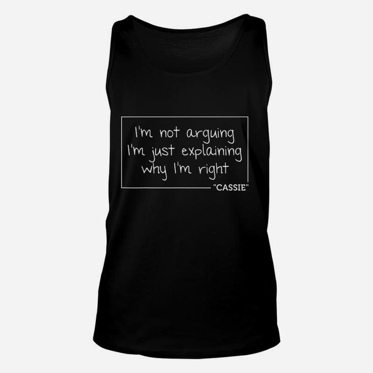 Cassie Quote Name Funny Birthday Gift Idea Unisex Tank Top