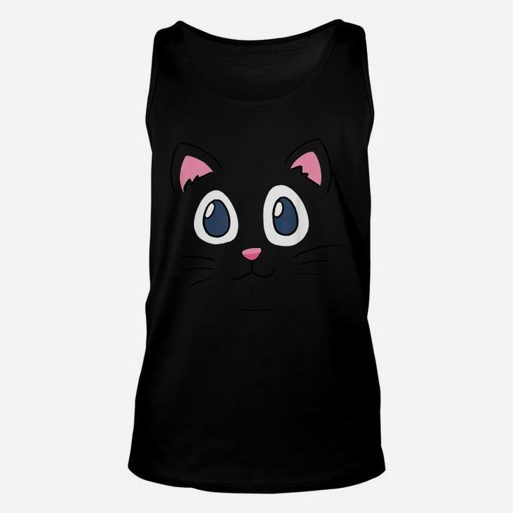 Cat Big Face Kitty Themed Gifts Pet Kitten Animal Lover Unisex Tank Top