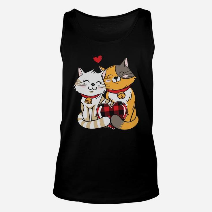 Cat Couple In Love Valentine Gift Happy Valentines Day Unisex Tank Top