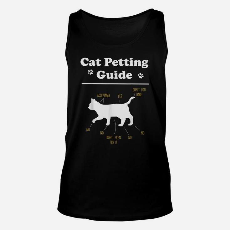 Cat Petting Guide Funny Cat Owner Pet Kitten Petting Guide Unisex Tank Top