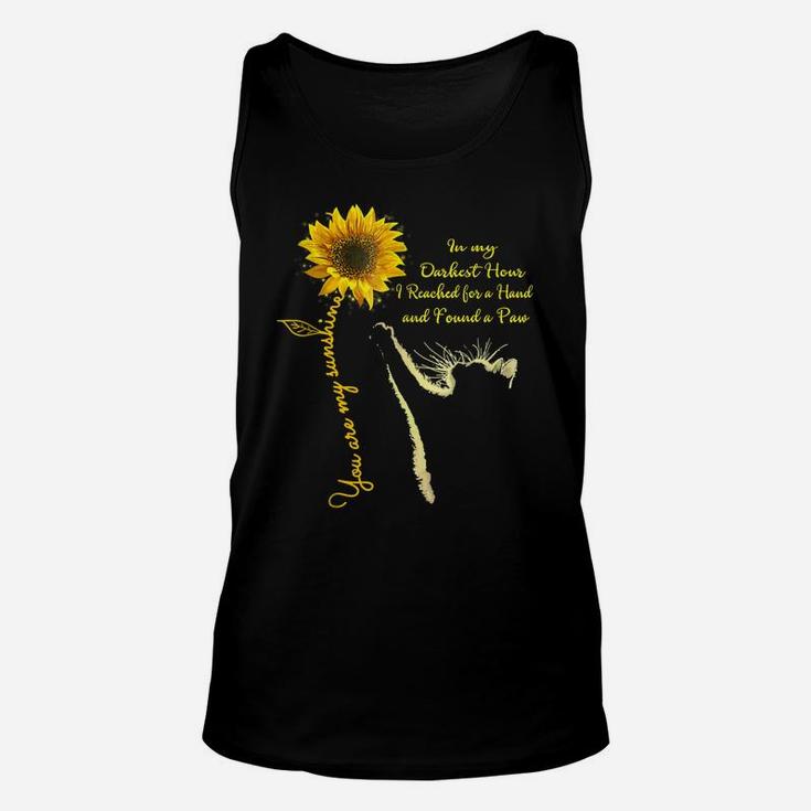 Cat You Are My Sunshine Sunflower In My Darkest Hour A Paw Unisex Tank Top