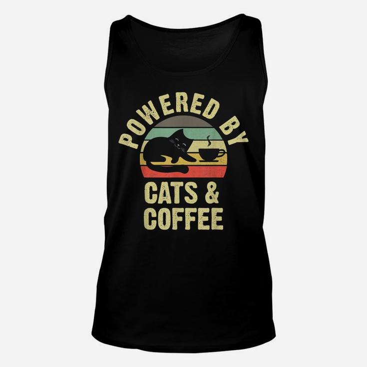 Cats & Coffee Lovers Funny Vintage Cat Kitty Kitten Lover Unisex Tank Top