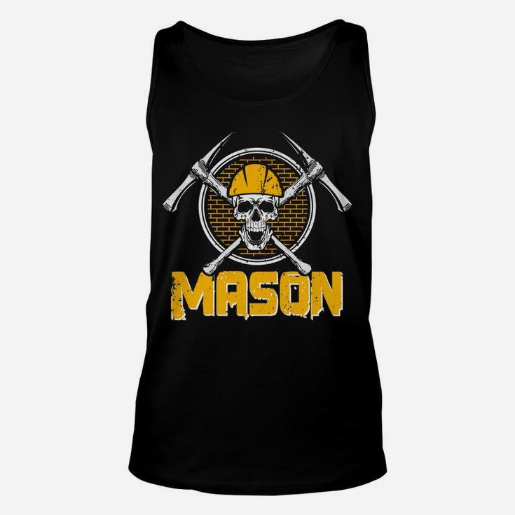 Cement Mason Bricklayer Image On Back Of Clothing Unisex Tank Top
