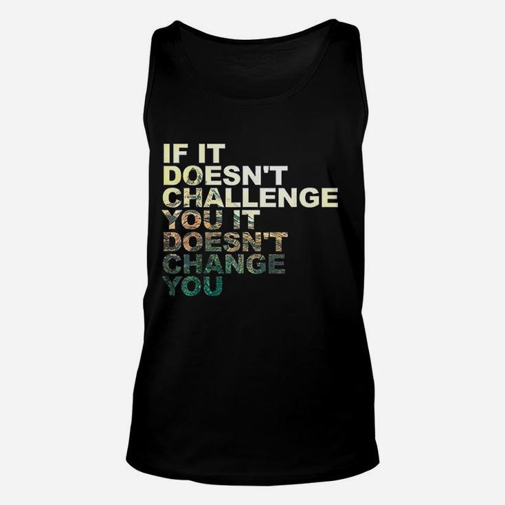 Challenge Yourself Motivational Quote Exercise Fitness Gym Unisex Tank Top
