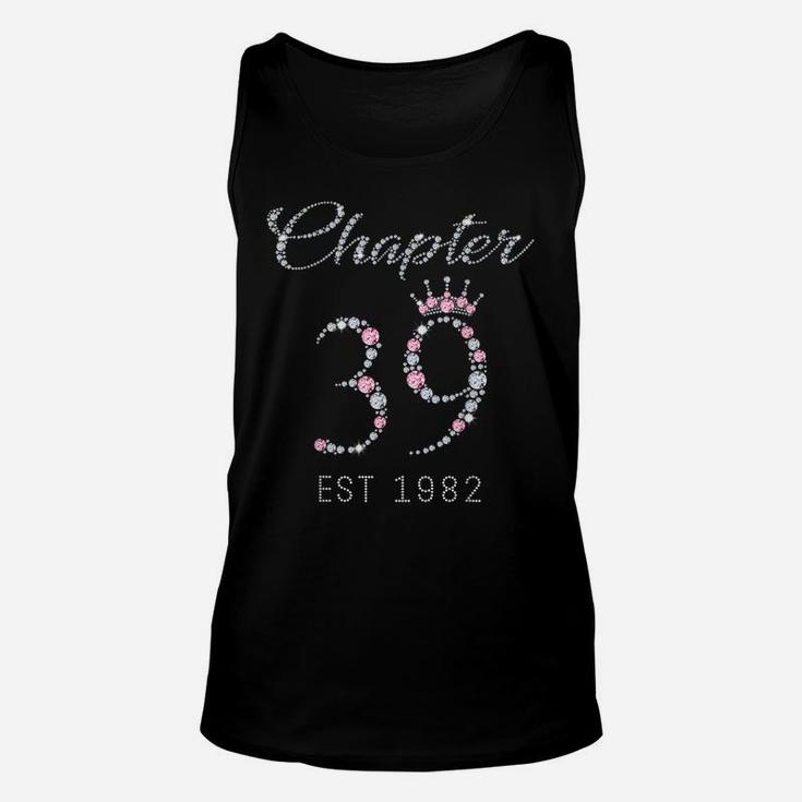 Chapter 39 Est 1982 39Th Birthday Tee Gift For Womens Unisex Tank Top