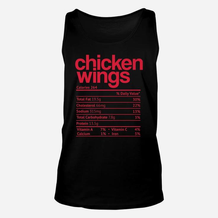 Chicken Wings Nutrition Facts Funny Thanksgiving Christmas Unisex Tank Top