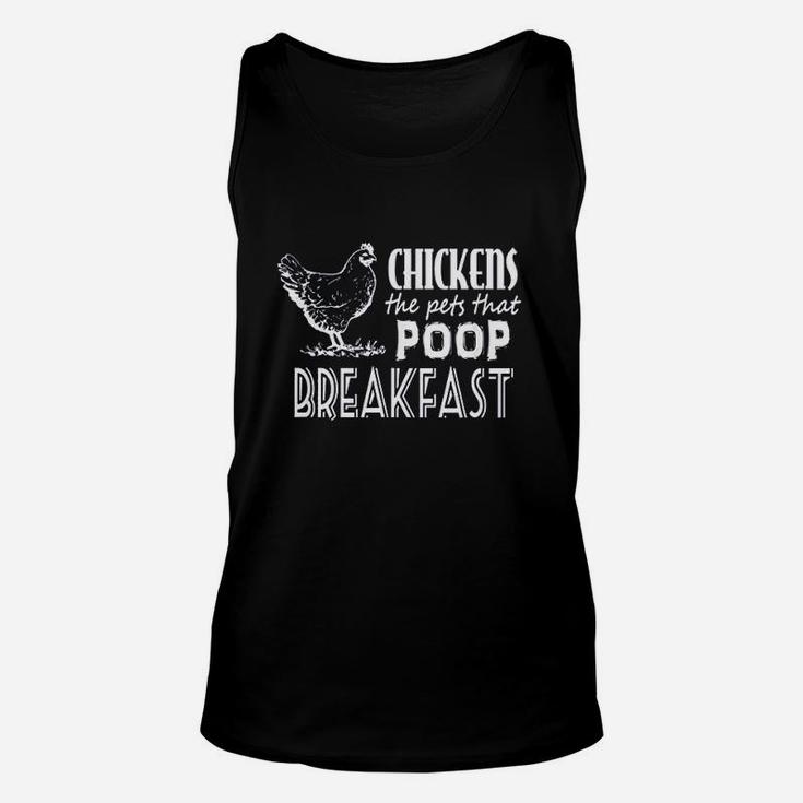 Chickens The Pets That Pop Breakfast Funny Unisex Tank Top