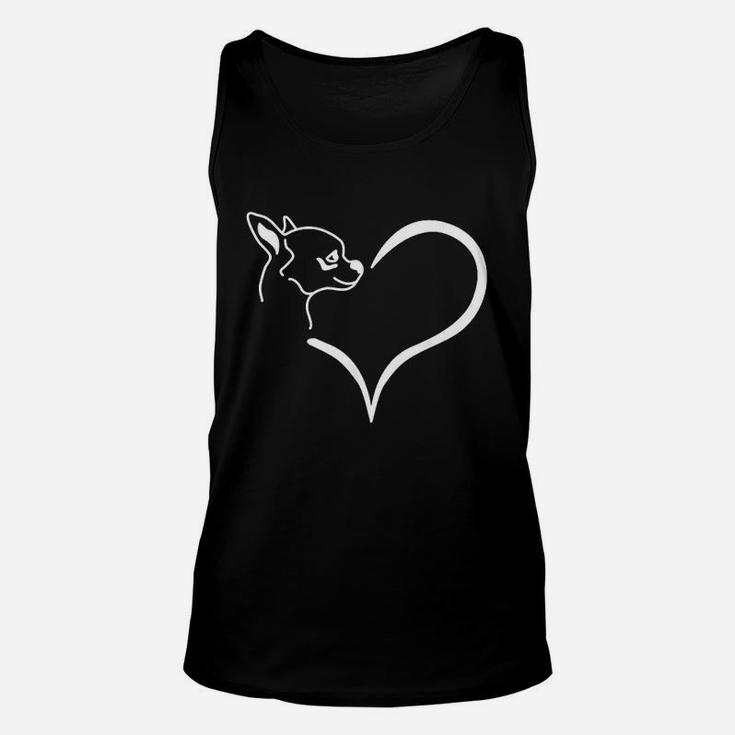 Chihuahuas Dog Lover Heart Unisex Tank Top