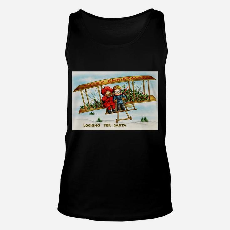 Children Looking For Santa Claus Merry Christmas Vintage Unisex Tank Top