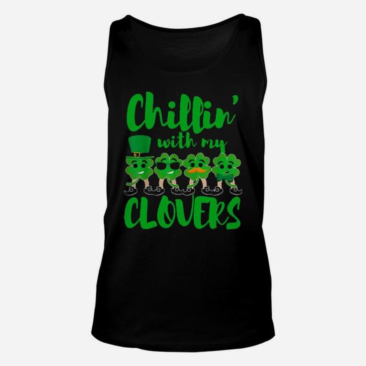 Chilling With My Clovers Unisex Tank Top