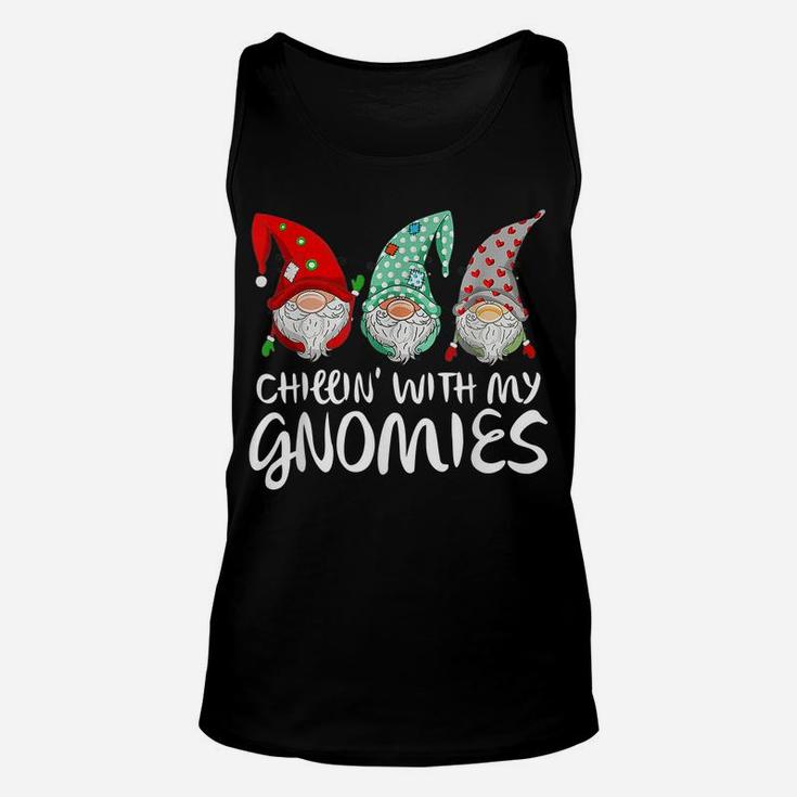 Chilling With My Gnomies Garden Gnome Funny Christmas Gifts Unisex Tank Top