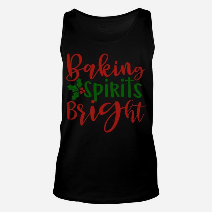 Christmas Baking Spirits Bright Cute Holiday Family Unisex Tank Top