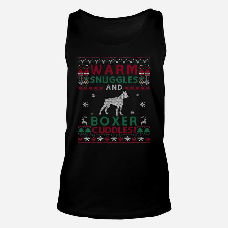 Christmas Boxer Dog Ugly Sweater Style Sweatshirt Unisex Tank Top