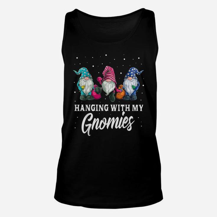Christmas Gifts Hanging With My Gnomies Funny Garden Gnome Unisex Tank Top