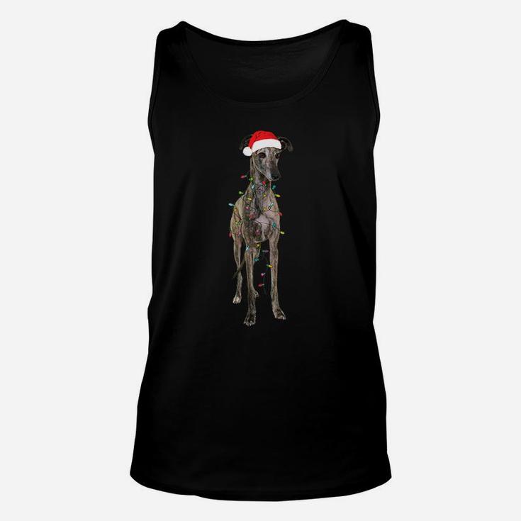 Christmas Greyhound Gift Greyhound Dog Funny Santa Hat Xmas Unisex Tank Top