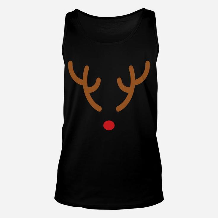 Christmas Hoodie Rudolph The Reindeer Antlers Red Nose Unisex Tank Top