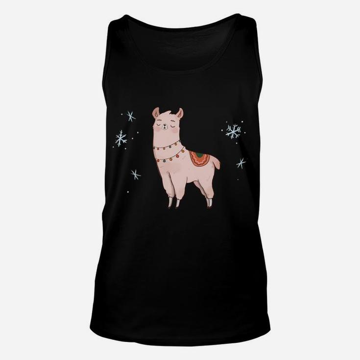 Christmas Llama Funny Cute Animal Alpaca Family Pajama Gift Sweatshirt Unisex Tank Top