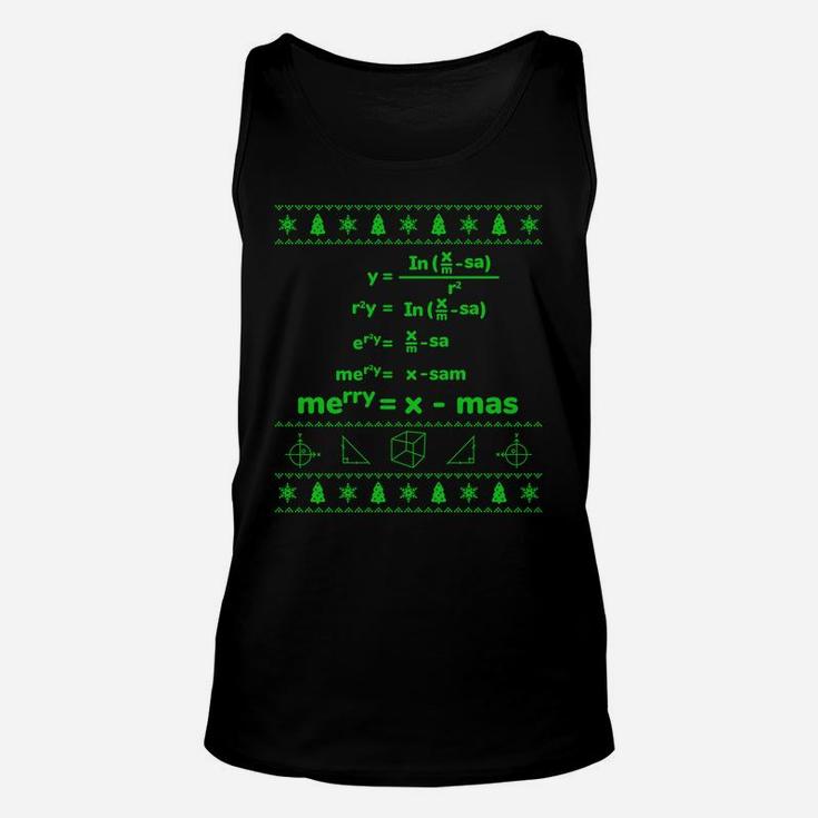 Christmas Merry Xmas Math Equation Design Sweatshirt Unisex Tank Top