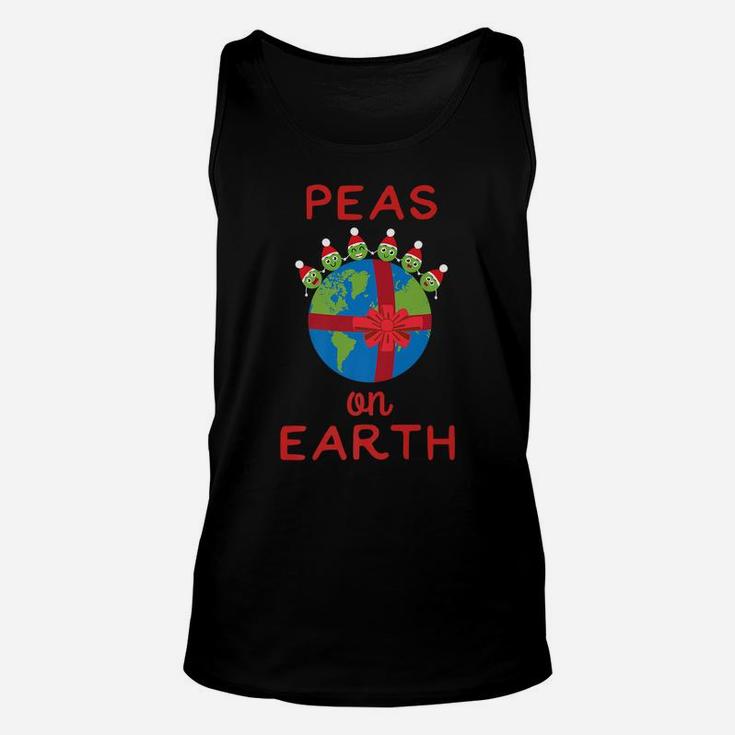 Christmas Peas On Earth World Peace Pea Design Unisex Tank Top