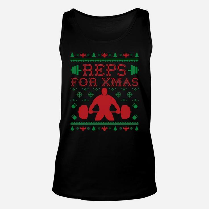 Christmas Reps For Xmas Weight Lifting Design Sweatshirt Unisex Tank Top