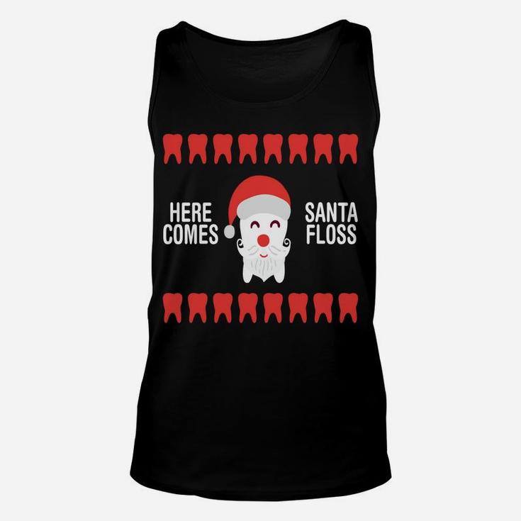 Christmas Santa Floss Dentist Dental Design Sweatshirt Unisex Tank Top