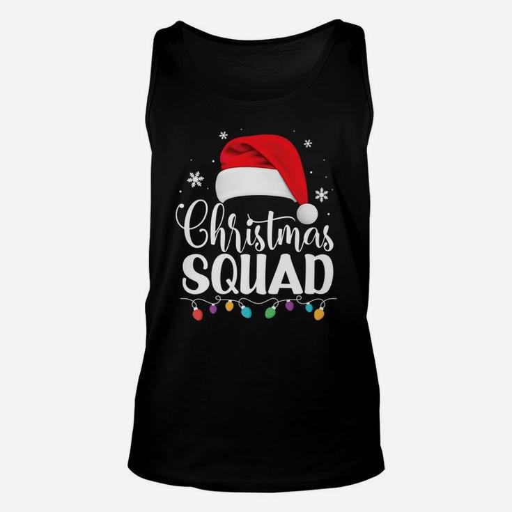 Christmas Squad Santa Hat Family Matching Pajamas Xmas Gift Unisex Tank Top