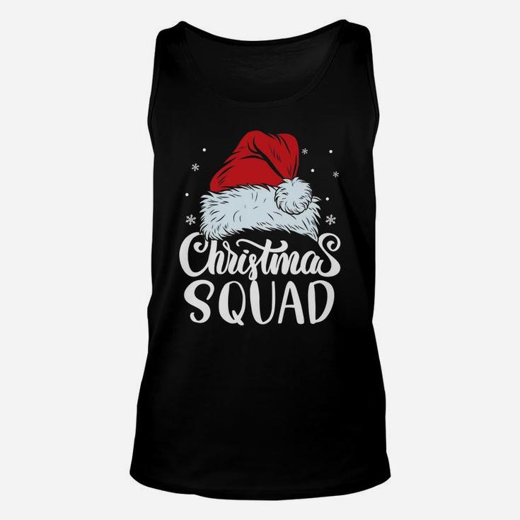 Christmas Squad Santa Hat Funny Family Matching Pajamas Unisex Tank Top