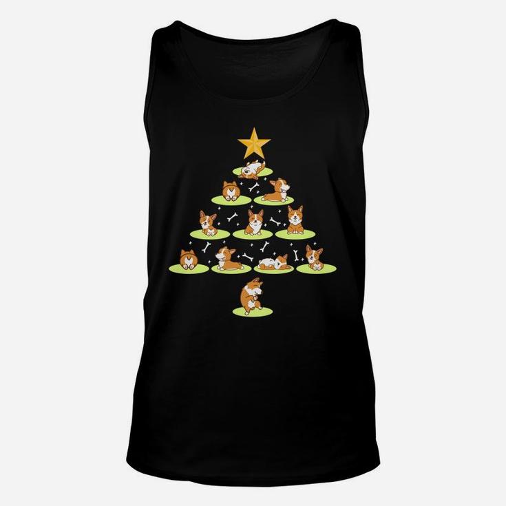 Christmas Tree Corgi Dog Breed Holiday Corgis Dog Xmas Sweatshirt Unisex Tank Top