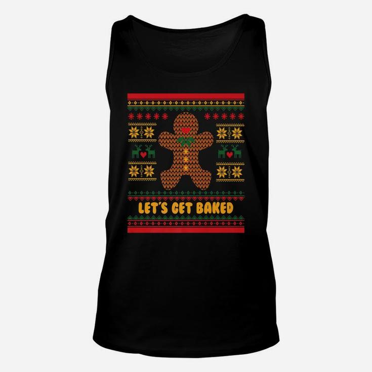 Christmas Ugly Sweater Lets Get High Design Unisex Tank Top