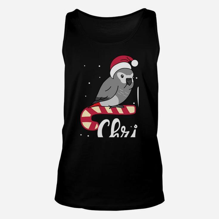 Chubby African Grey Parrot Merry Christmas Kawaii Sweatshirt Unisex Tank Top