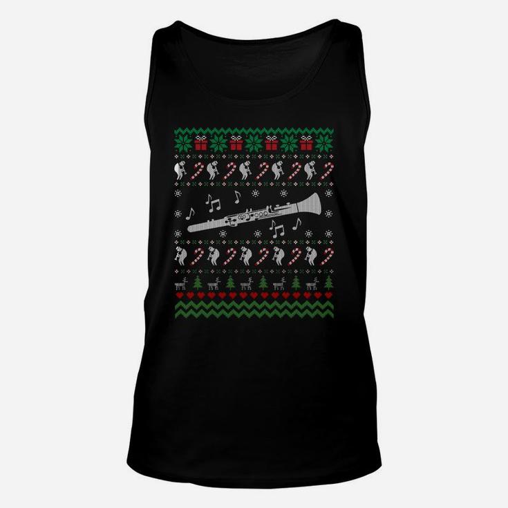 Clarinet Ugly Christmas Sweater Gift For Trumpet Lovers Sweatshirt Unisex Tank Top