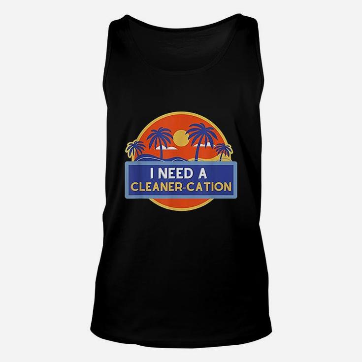 Cleaner Cation Funny Cleaning Lady Gift Housekeeping Fun Unisex Tank Top