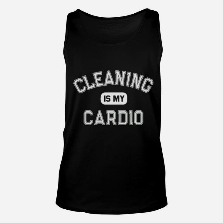 Cleaning-Is-My-Cardio-Custodian-Cleaner-Crew Unisex Tank Top