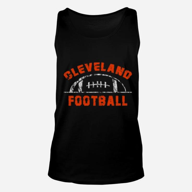 Cleveland Football End Zone Game Day Distressed Vintage Unisex Tank Top