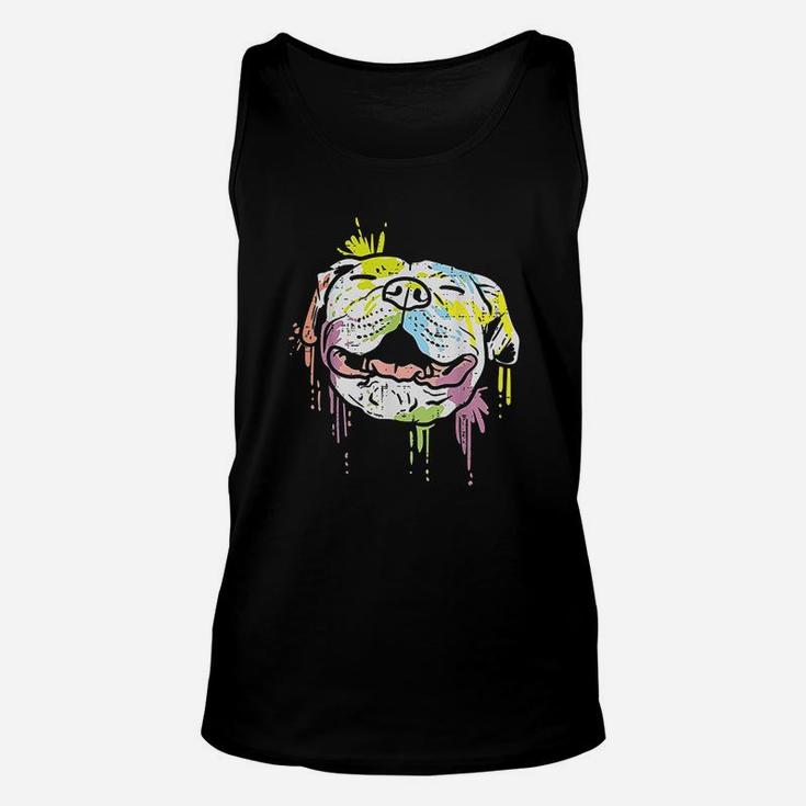 Colorful Pitbull American Terrier Pitty Dog Lover Owner Gift Unisex Tank Top