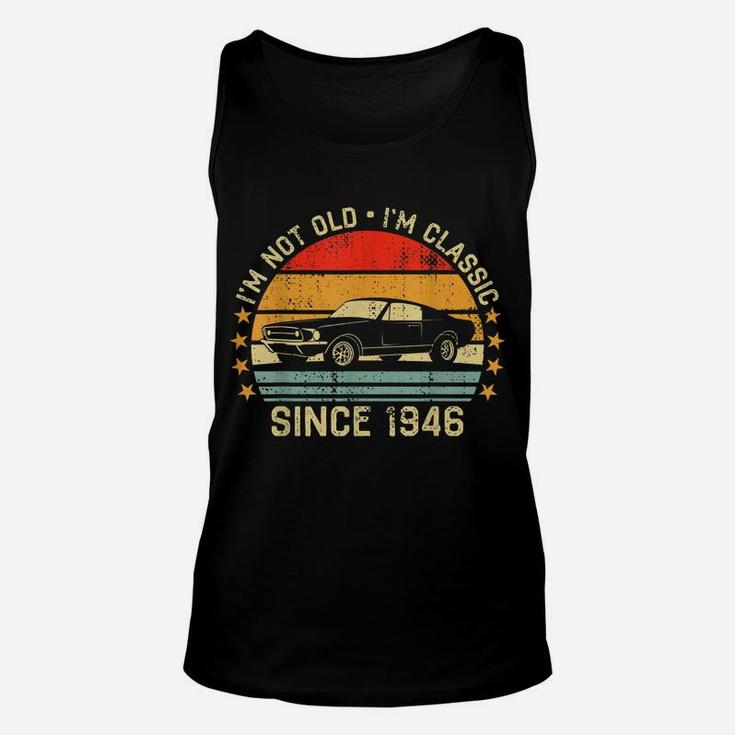 Cool Car Mens 75Th Birthday Gift For 75 Year Old Men & Women Unisex Tank Top