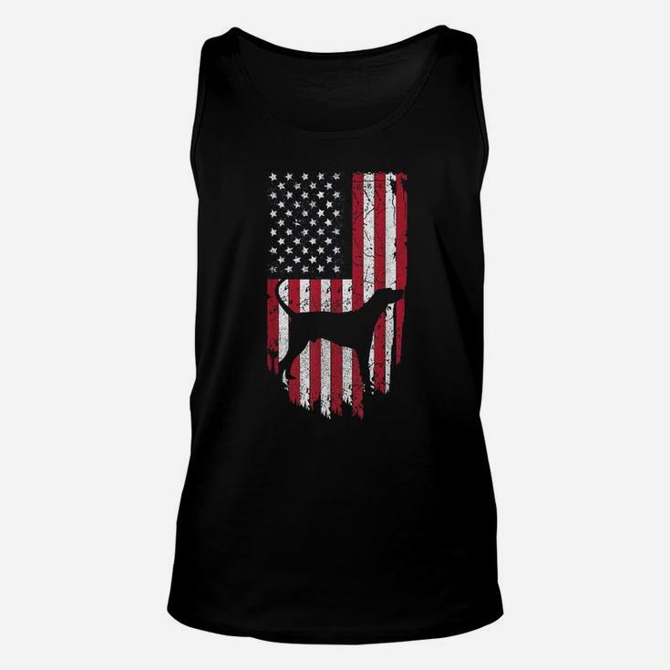 Coonhound Dog Mom Dad Patriotic Shirts, 4Th Of July Usa Flag Unisex Tank Top