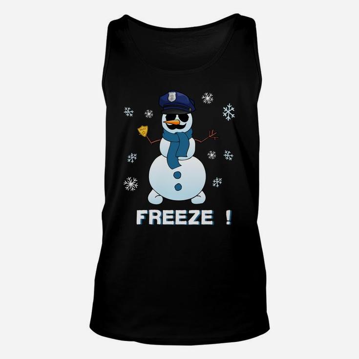 Cop Snowman Hoodie Freeze Christmas Party Gift Hoodies Xmas Unisex Tank Top