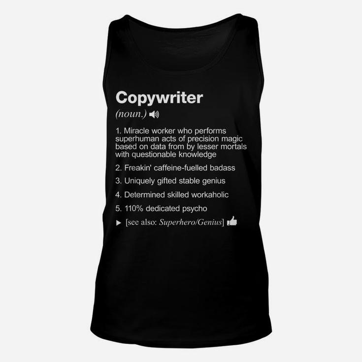 Copywriter Job Definition Meaning Funny Unisex Tank Top
