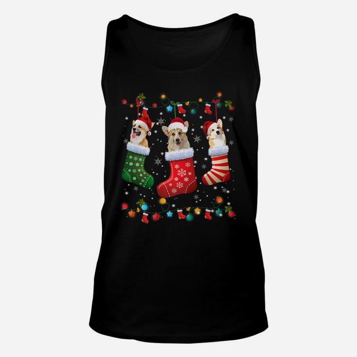 Corgi Christmas Socks Funny Xmas Pajama Dog Lover Gift Unisex Tank Top