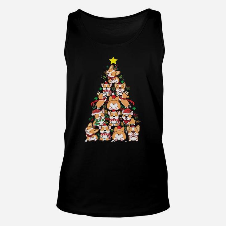 Corgi Christmas Tree Merry Corgmas - Corgi Dog Xmas Gift Unisex Tank Top