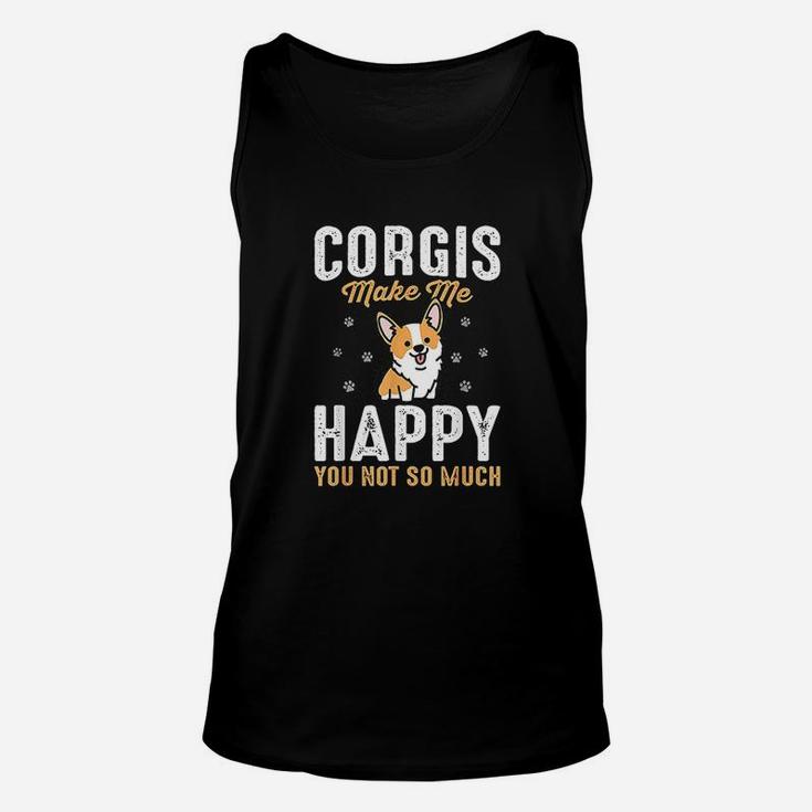 Corgis Make Me Happy Gift For Corgi Lover Men Women Unisex Tank Top