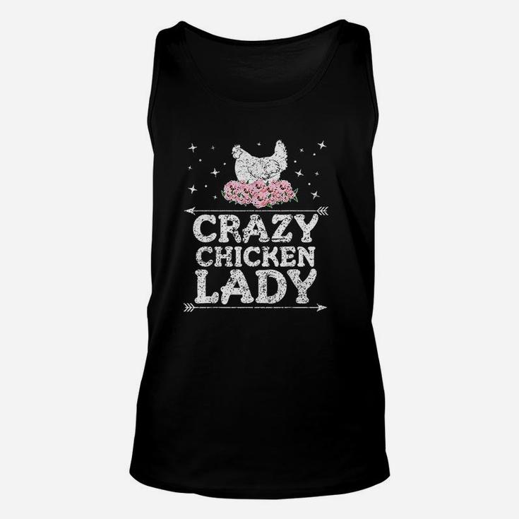 Crazy Chicken Lady Vintage Farmer Gift Poultry Lover Unisex Tank Top