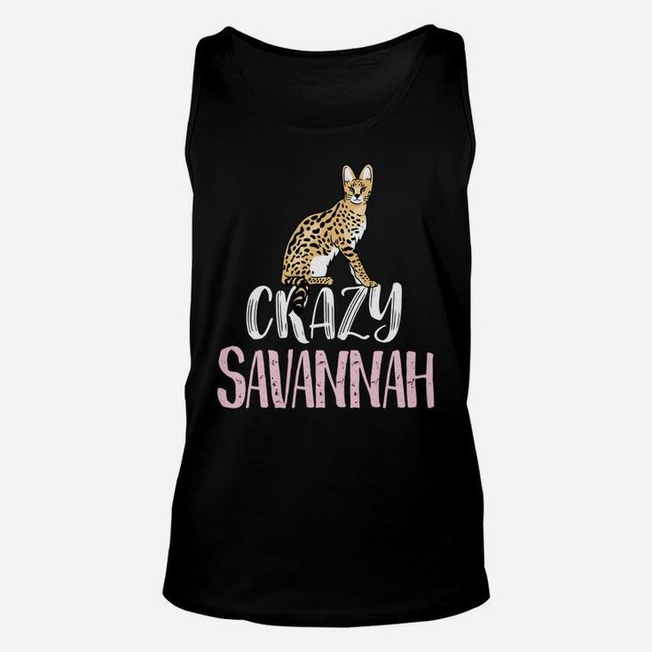 Crazy Savannah Lady – Cute Savannah Cat Lovers Sweatshirt Unisex Tank Top