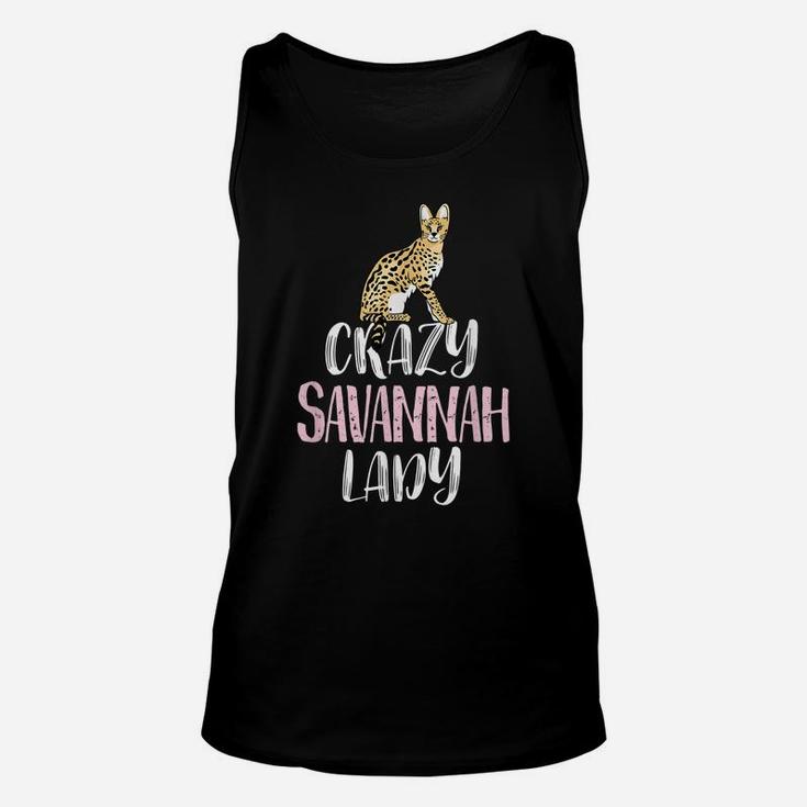 Crazy Savannah Lady – Cute Savannah Cat Lovers Unisex Tank Top