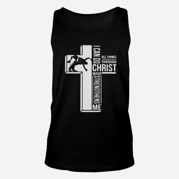 Cross I Can Do Christ Who Strengthens Me Unisex Tank Top